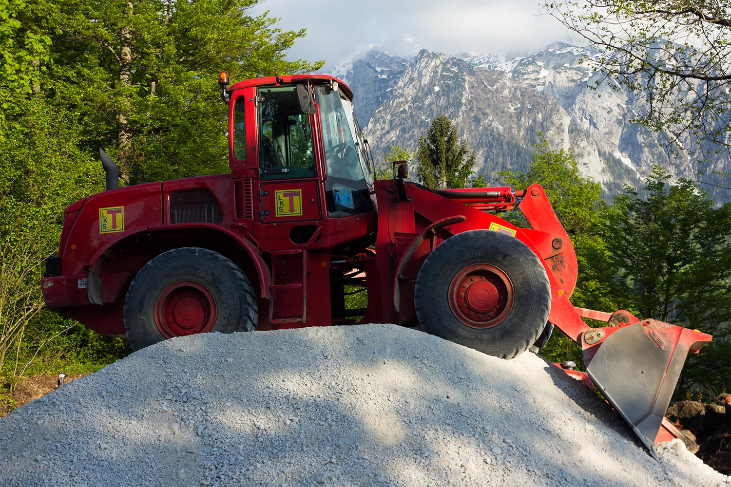 bagger und berg