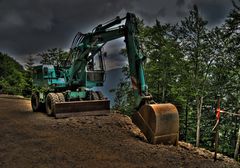 Bagger vor der Silbermiene