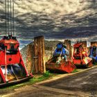 Baggerschaufeln vom Kran der Harpener Bergbau AG Gustavsburg Hafen