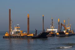 Baggerschiffe auf Norderney