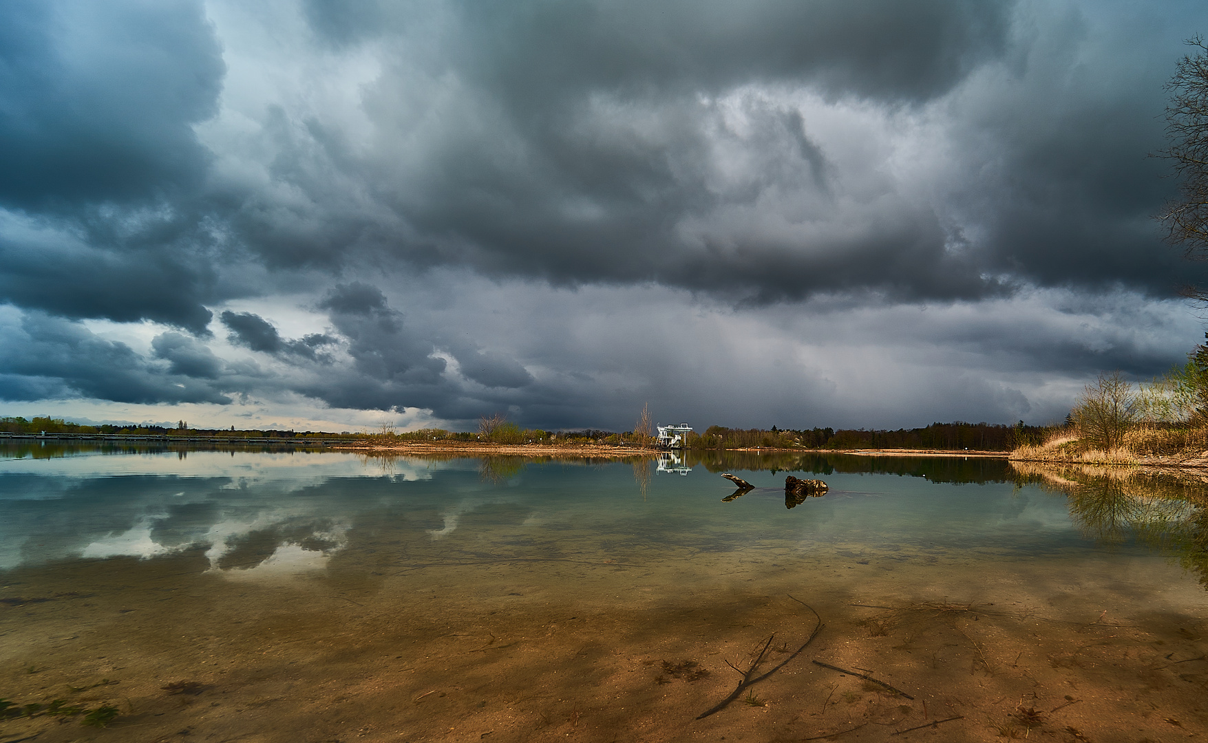 Baggersee in Karlsdorf BW Foto & Bild landschaft, bach, fluss & see