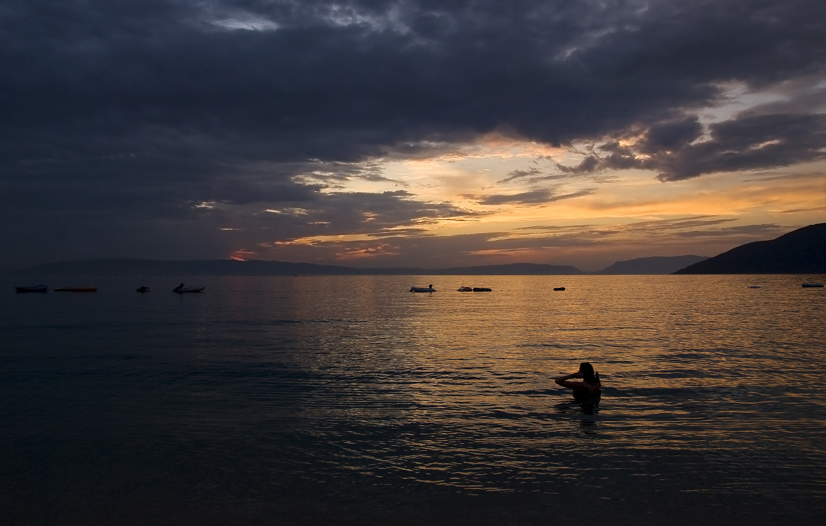 Bagno al tramonto