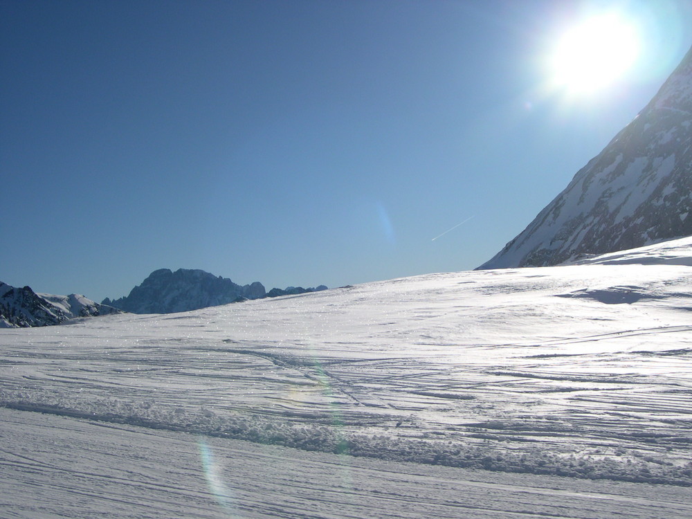 bagno di sole sulle cime