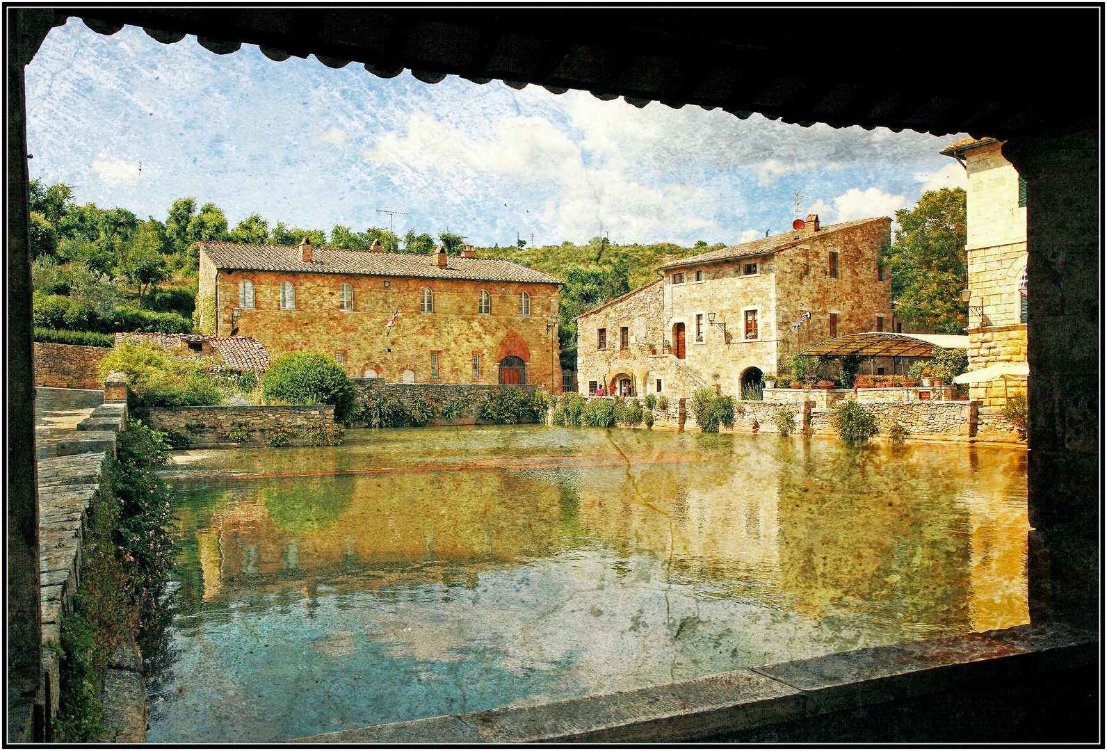 Bagno Vignoni, San Quirico d'Orcia, Toscane