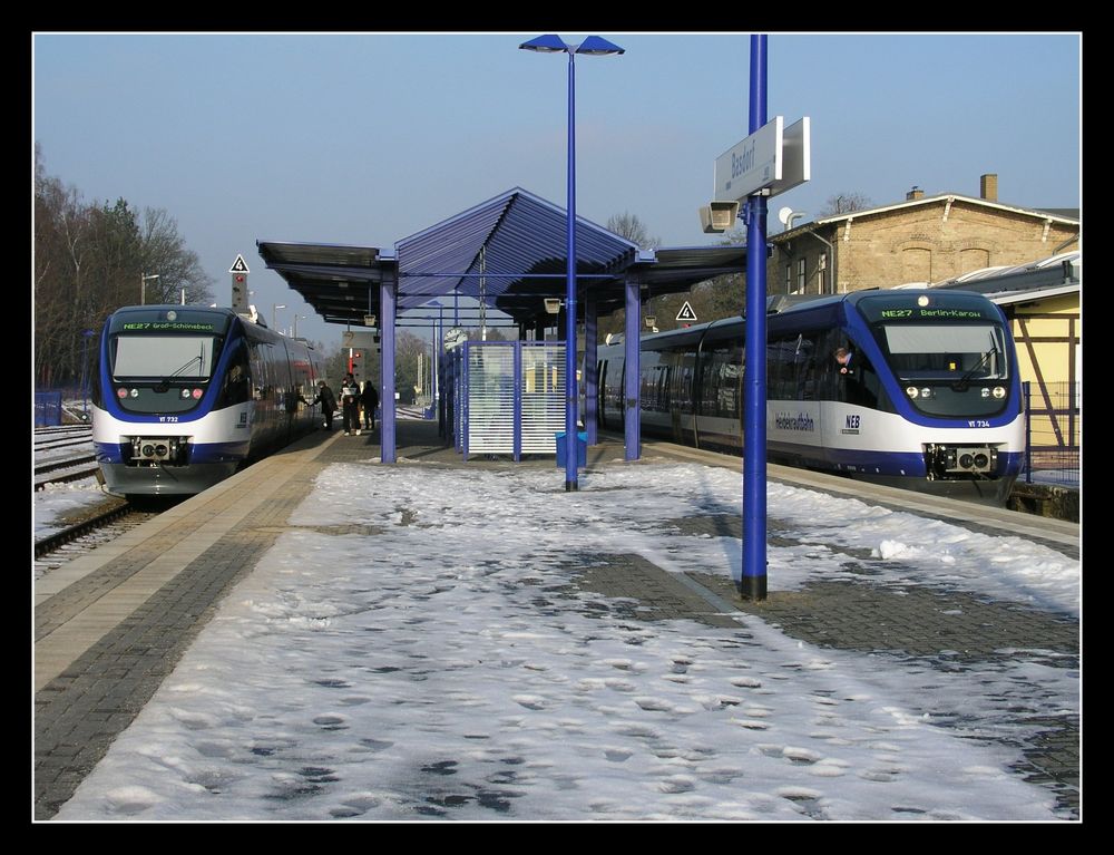 Bahn und Wetter im farblichen Einklang