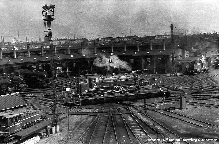 Bahnbetriebswerk ca 1960 in Wilhelmsburg