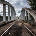 Bahnbrücke über der Mosel in der Nähe von Nancy