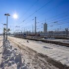 Bahnhof Augsburg mit Sonne