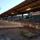 Bahnhof Bahnsteig Seebad Ahlbeck im Winter