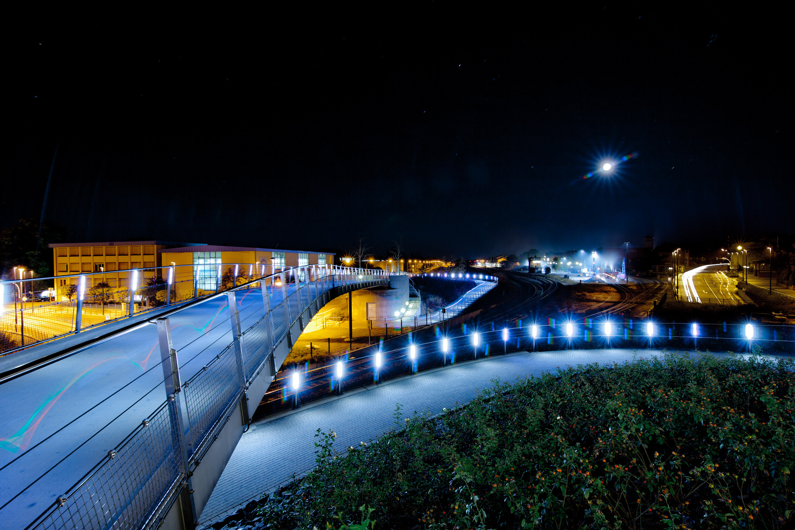 Bahnhof bei Nacht