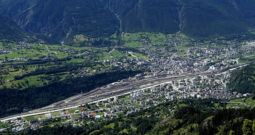 Bahnhof Brig: Generalansicht II (von Norden)