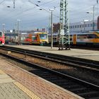 Bahnhof Cottbus: Warten auf das Abfahrtssignal