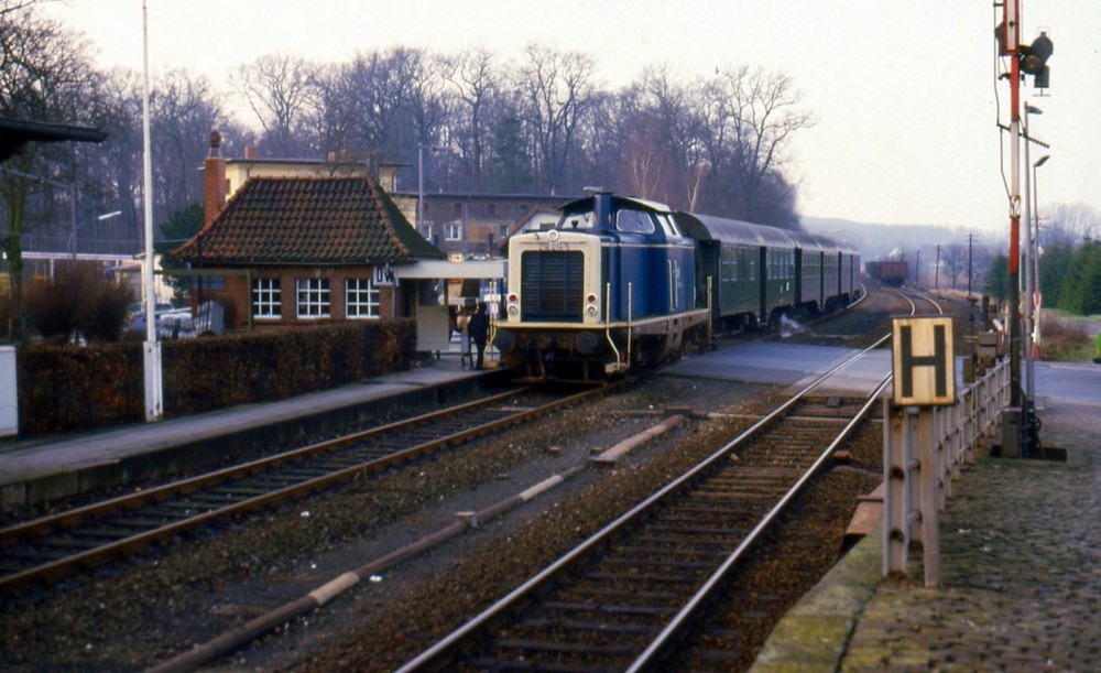 Bahnhof Dissen - Bad Rothenfelde im Januar 1984