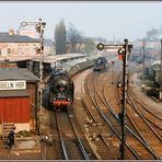 Bahnhof Döbeln, 01, 50er, 106, Bauzugwagen und ein herum springender Trapo