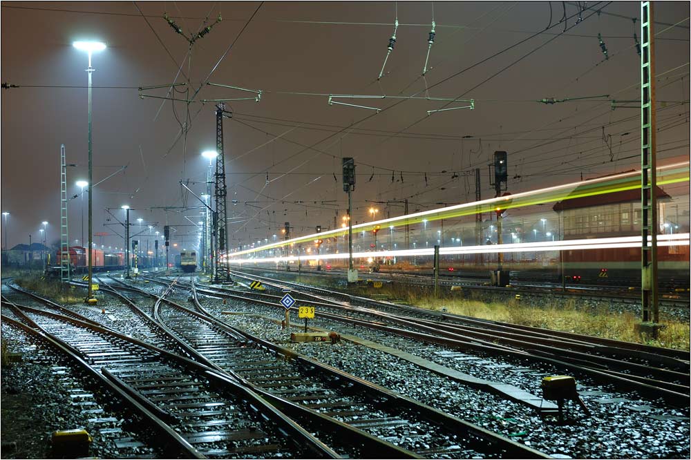 Bahnhof Fischerhof bei Nacht (II)