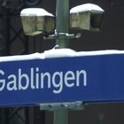 Bahnhof Gablingen bei Nacht