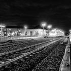 Bahnhof Geldern bei Nacht