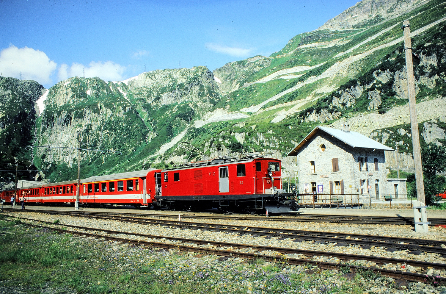 Bahnhof Gletsch Anfang der 80er