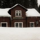 Bahnhof Grünbach aus dem Zugfenster .