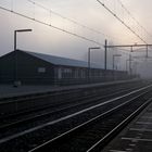 Bahnhof im Nebel