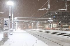 Bahnhof im Schnee