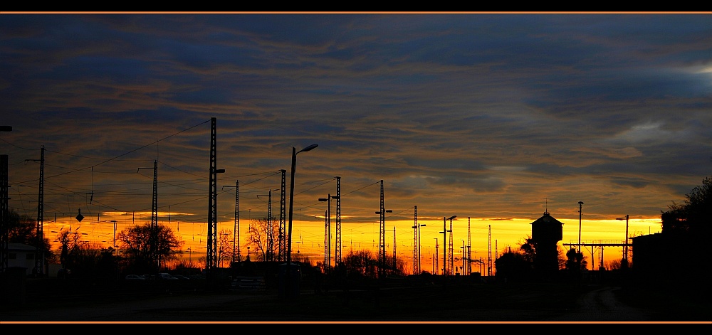 Bahnhof ins Morgenrot