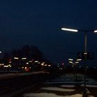 Bahnhof LD nachts, im tiefen Winter