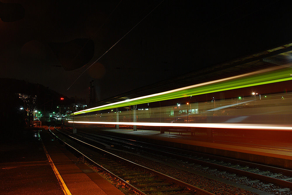 Bahnhof Letmathe bei Nacht