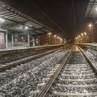 Bahnhof Löhne bei Nacht