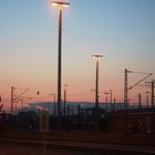 Bahnhof Oldenburg im Sonnenuntergang