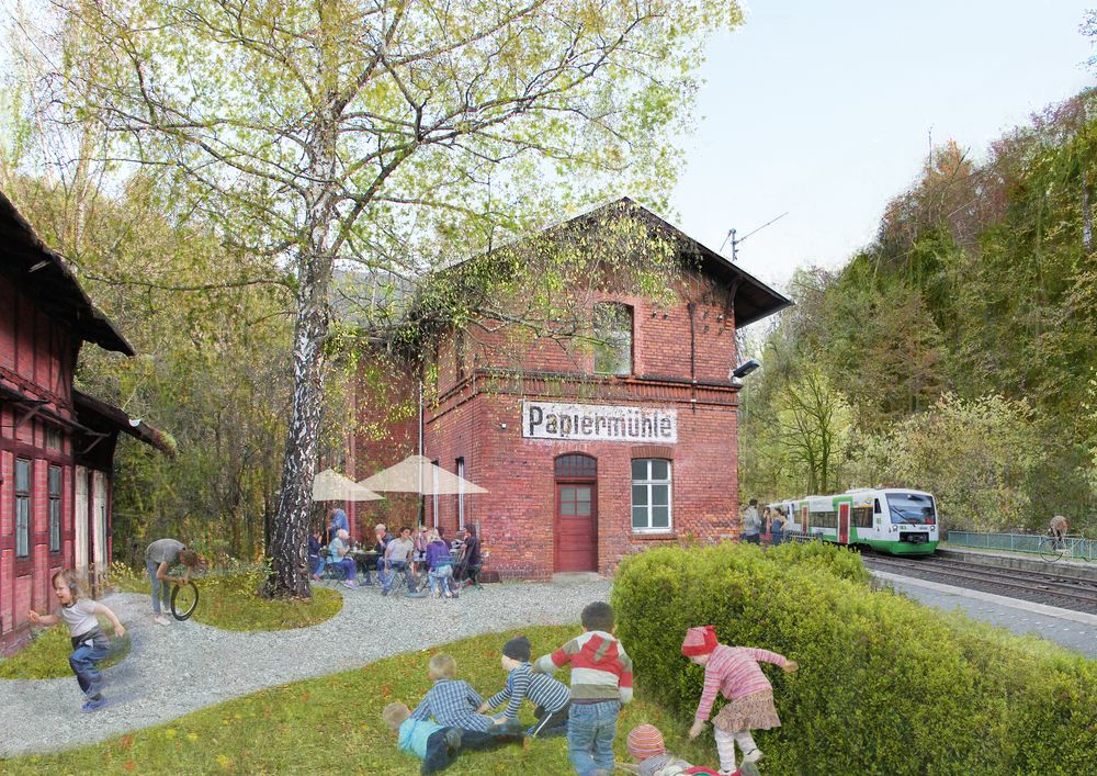 Bahnhof Papiermühle - fiktive Zukunftsidee