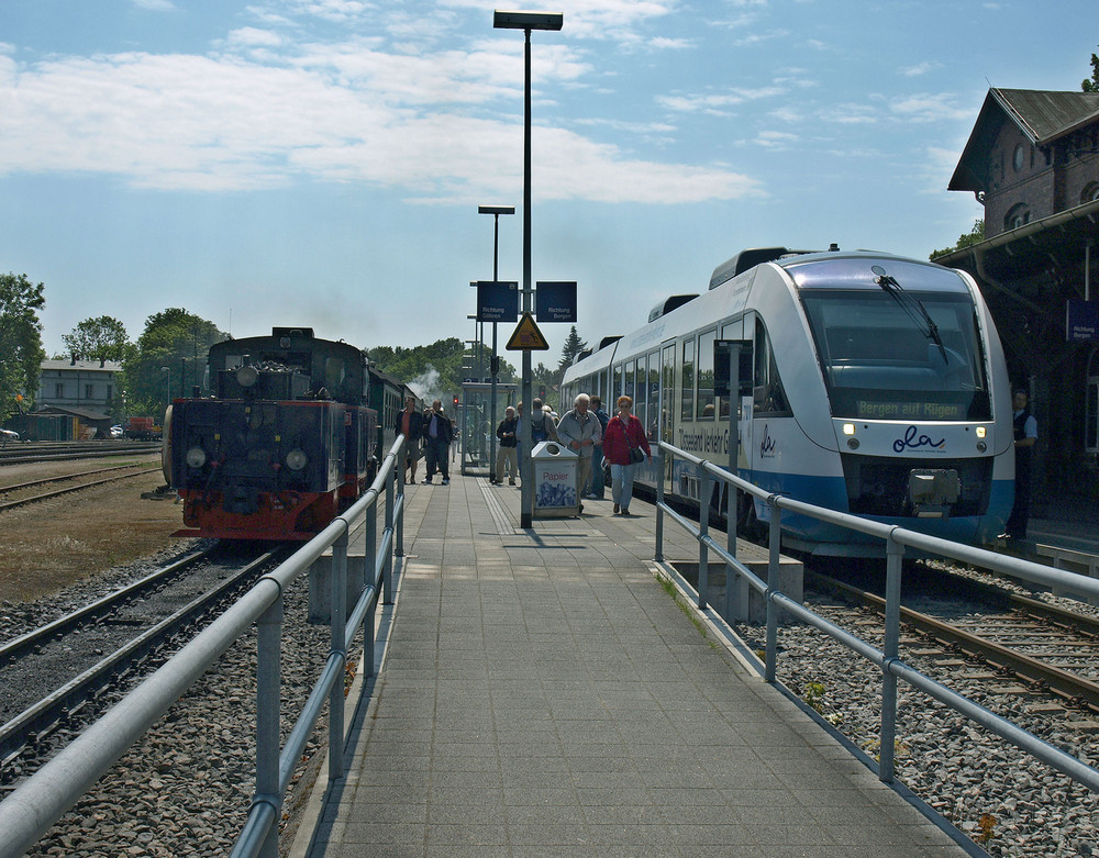 Bahnhof Putbus auf der Insel Rügen.