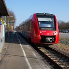 Bahnhof Riedrode mit einfahrendem Triebwagen