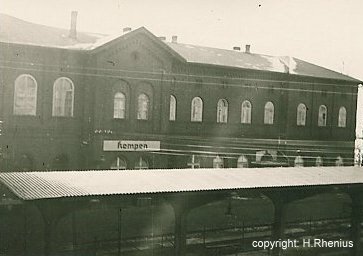 Bahnhof vom Kempen (Warthe) heute Kepno (Polen)