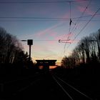 Bahnhof vor Sonnenaufgang