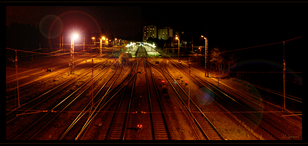 Bahnhof Wesel bei Nacht