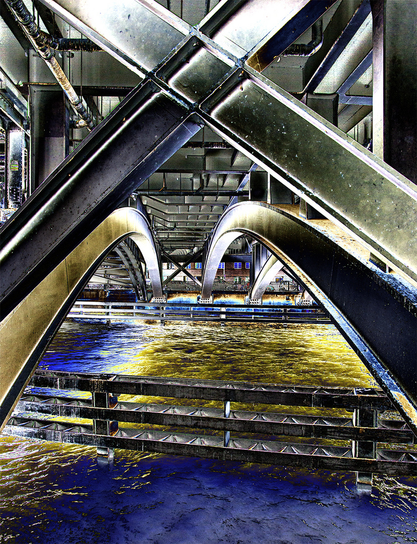 Bahnhofsbrücke Berlin Friedrichstraße in einer anderen Ausführung