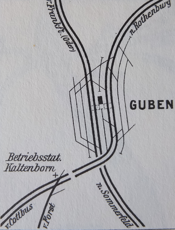 Bahnhofsplan Guben