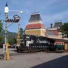 Bahnhofsszene in NorthConwaywie in der guten alten Zeit