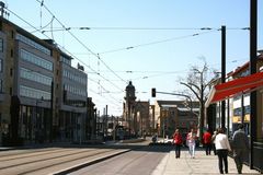 Bahnhofstrasse Heilbronn mit Blick auf das alte Postamt 2