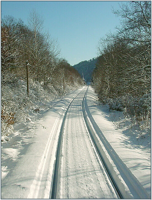 Bahnloipe frisch gespurt !