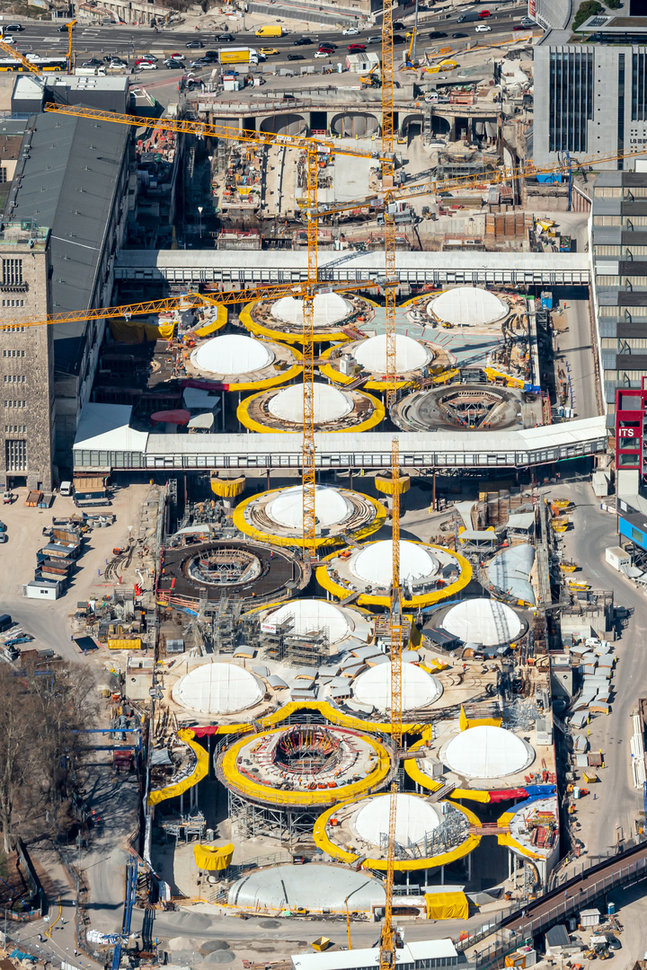 Bahnprojekt Stuttgart 21 Baustelle 