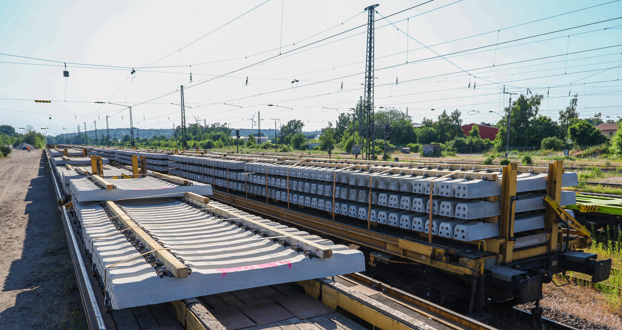 Bahnschwellen Tranport