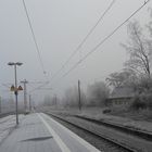 Bahnsteig Dombühl Blickrichtung Nürnberg