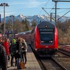 Bahnsteig-Szene in Murnau