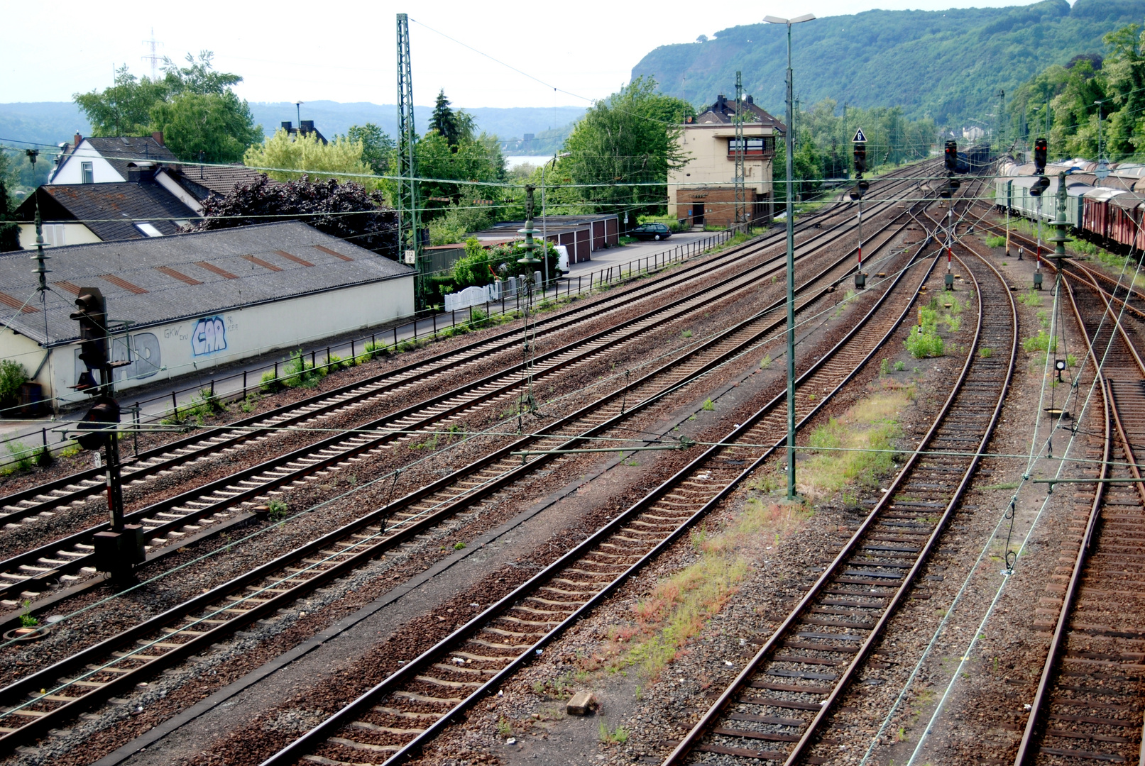 Bahnstrecke am Rhein