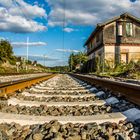 Bahnstrecke mit steuerhaus in Laufen a.N.