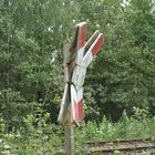 Bahnübergang bei Lübben (Brandenburg, Deutschland