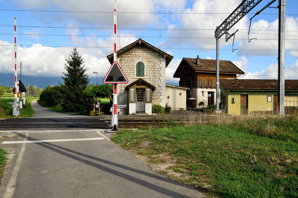 Bahnübergang zwischen Satigny und Genf