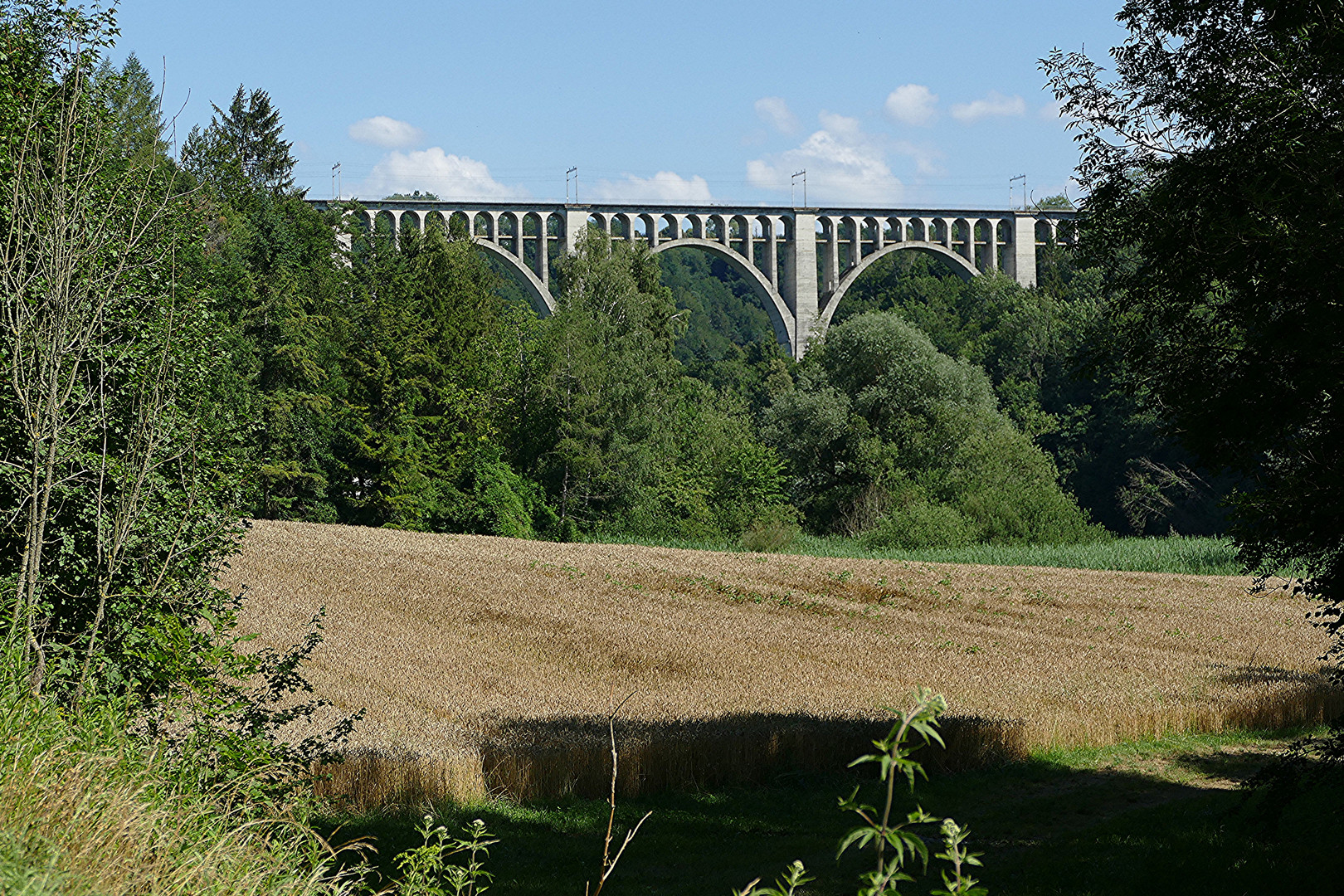 Bahnviadukt Grandfey Fribourg Schweiz